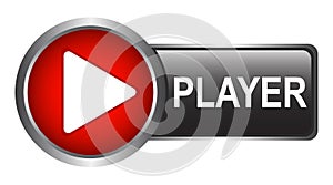 Video Player Button - vector